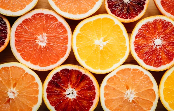 Fruits, citrus, oranges