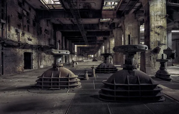 Posts, power, devastation, hall, abandonment, the room