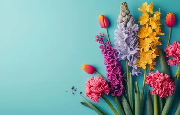 Flowers, background, spring, colorful, flowers, spring
