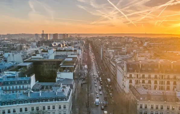 Picture the city, Eiffel tower, Paris, morning, France, capital