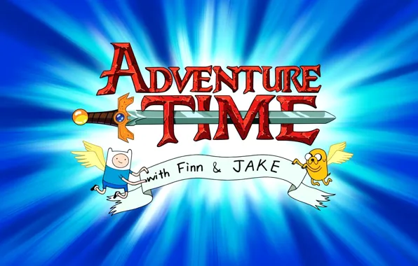 Picture wings, sword, saver, Jake, adventure time, Adventure time, Jake, Finn