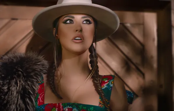 Music, girl, hat, model, pretty, singer, pose, pop