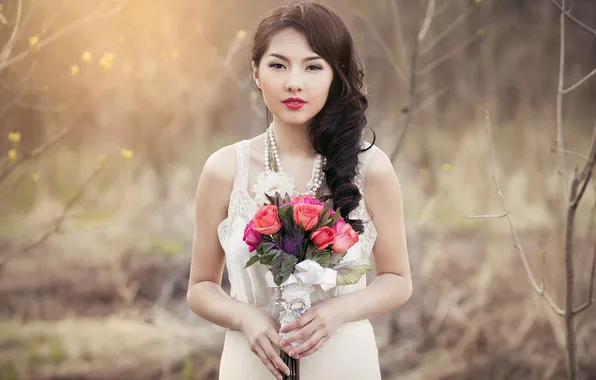 Picture girl, Asian, the bride