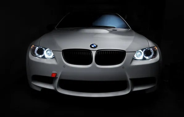 Picture BMW, Front, White, E90, Face