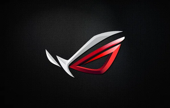 The dark background, mesh, high-tech, carbon, Logo, Logo, ASUS, Digital Art