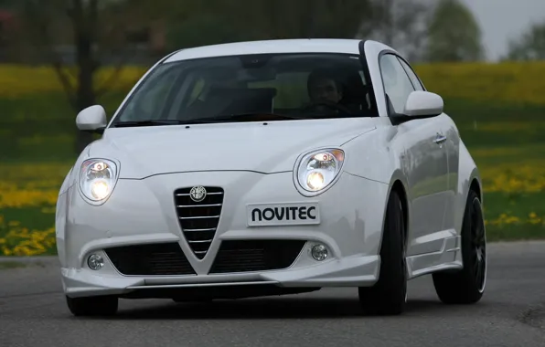 Front, Alfa, Romeo, White, Tuning, Novitec, Alfa Romeo Mito, Alfa Mito