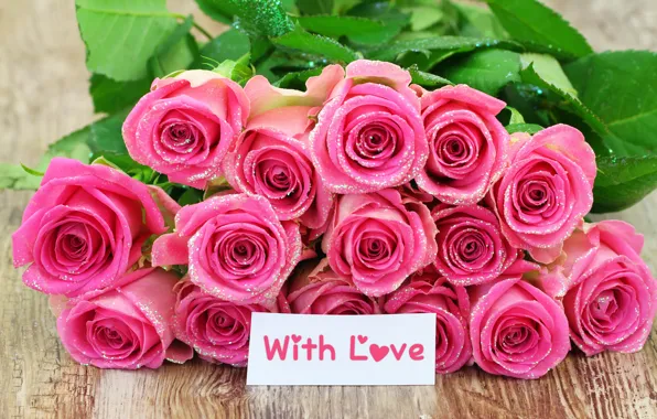 Holiday, roses, sequins, pink, Valentine`s day, with love, Valentine's day