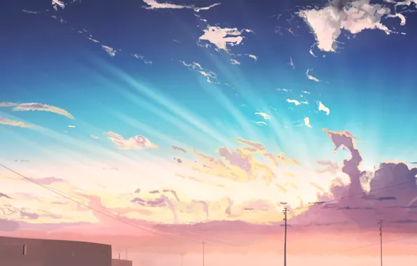 Picture home, the sky, sunset