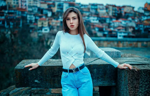 Look, girl, pose, jeans, hands, jacket, long hair, Acts Novels