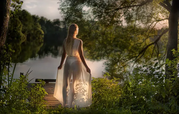 NATURE, GREENS, PIERCE, LAKE, Photographer Jogdep Petersen, Model Monika Chmielecka