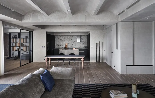 Design, style, interior, kitchen, Taiwan, Taipei, living room, dining room