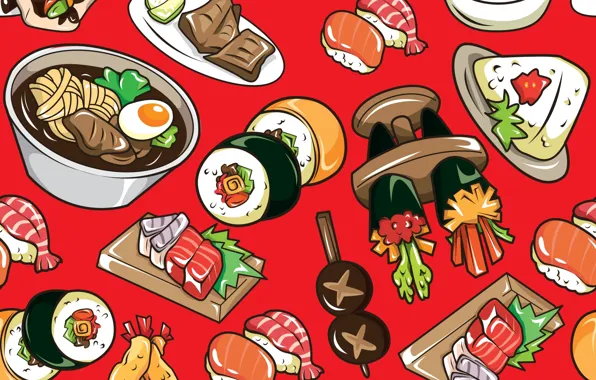 Picture texture, texture, rolls, sushi, sushi, rolls, Japanese cuisine, Japanese cuisine