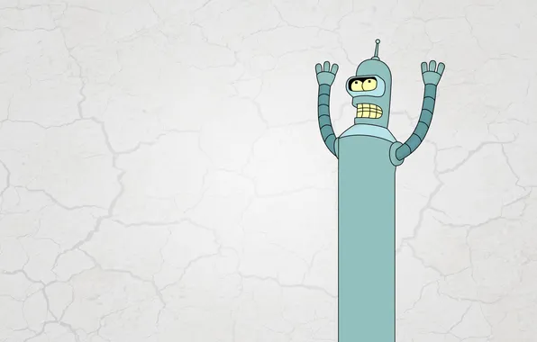 Long, robot, minimalism, statue, Bender, Futurama, Futurama, light background