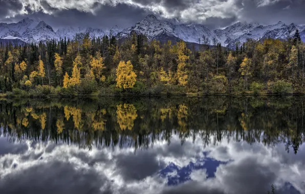 Picture Alaska, United States, Water Mirror, Chickaloon