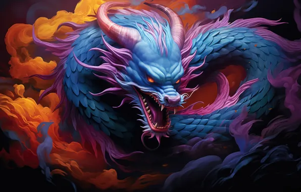 Fantasy, Dragon, mouth, catch