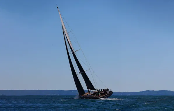 Sea, movement, the wind, coast, sport, team, sails, swimming