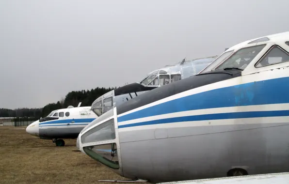 Aviation, the plane, the airfield, aviamuseum, tu-134