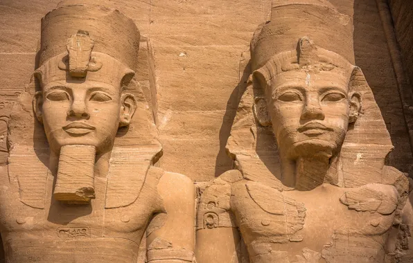 Picture ancient, statues, Abu Simbel
