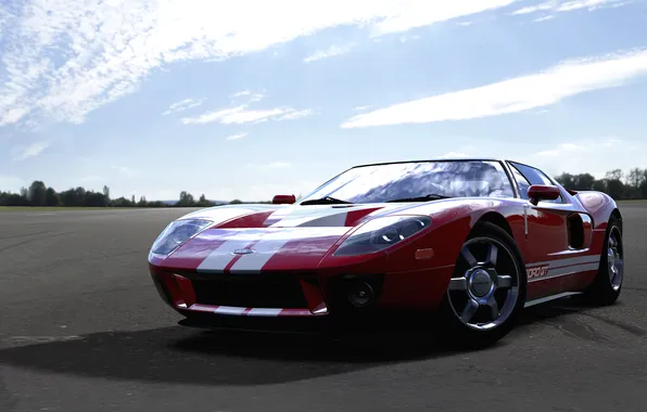 Picture red, race, Ford GT, sportcar, Forza Motorsport 4