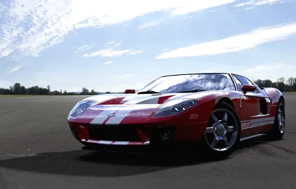 Red, race, Ford GT, Forza Motorsport 4, Sportcar