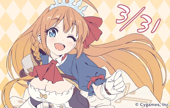 Girl, crown, cygames, princess connect, pecorine