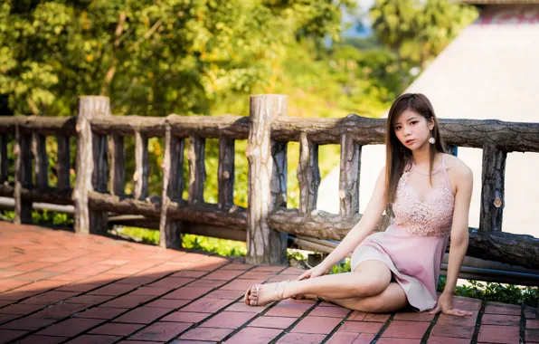 Picture girl, dress, Asian