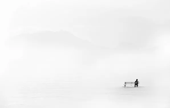 Picture background, people, bench