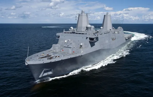 Picture sea, type, landing, helicopter, &ampquot;San Antonio&ampquot;, USS Somerset, ship dock, (LPD-25)