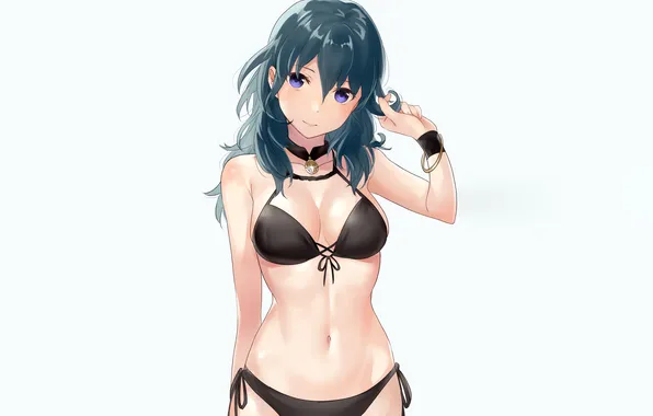 Girl, sexy, cleavage, long hair, boobs, sexy girl, anime, beautiful