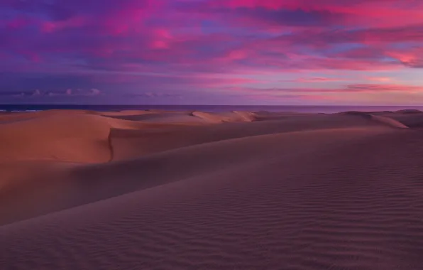 Sand, sea, the sky, clouds, shore, dunes, Sands