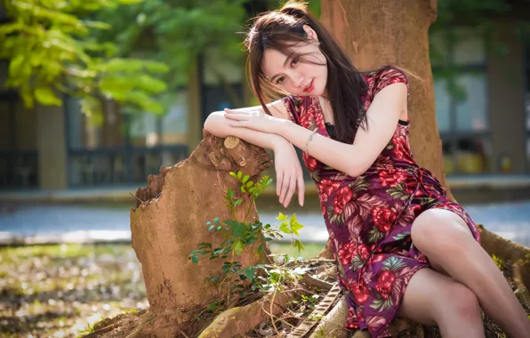 Picture summer, girl, dress, cutie