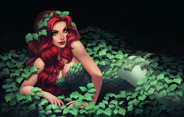 Picture eyes, water, girl, figure, mermaid, fish, Ivy, the bushes