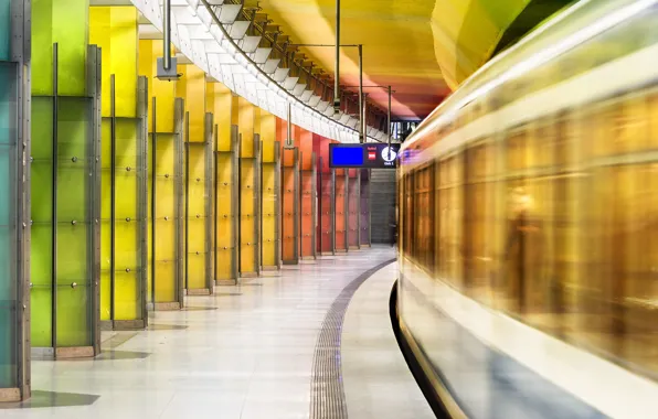 Germany, Munich, metro station, Candidplatz underground station