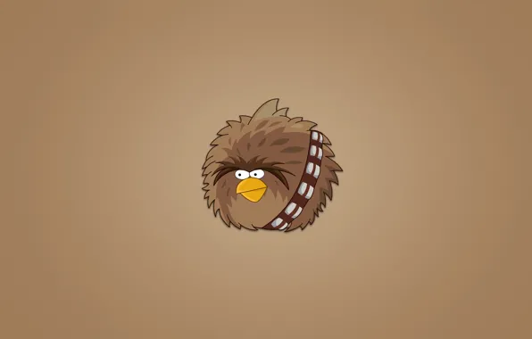 Picture bird, minimalism, star wars, star wars, Chewbacca, Angry Birds, hairy, Chewie