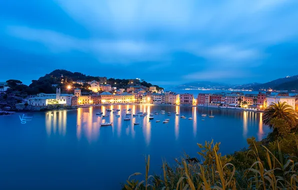 Picture yachts, the evening, town, photographer, harbour, Michael Woloszynowicz