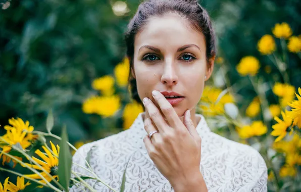 Picture girl, portrait, ring, Ines, Estelle