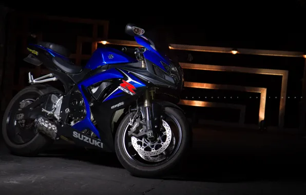 Light, blue, motorcycle, suzuki, bike, blue, Suzuki, supersport