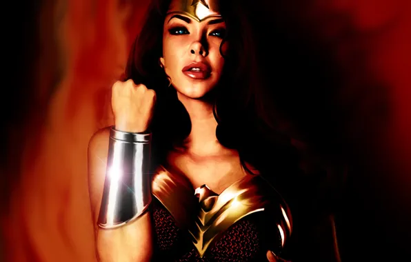 Look, face, woman, beauty, art, Wonder Woman, superhero, Diana