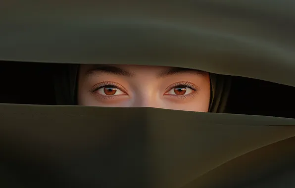 Eyes, girl, brown eyes, eyes, women, face, brown eyes, looking at viewer