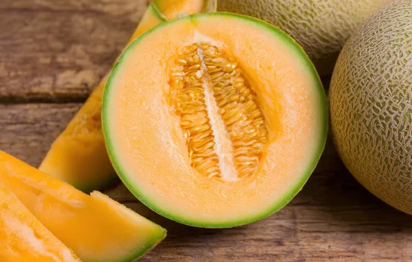 Summer, Board, slices, melon, half, melon, AI art, neural network