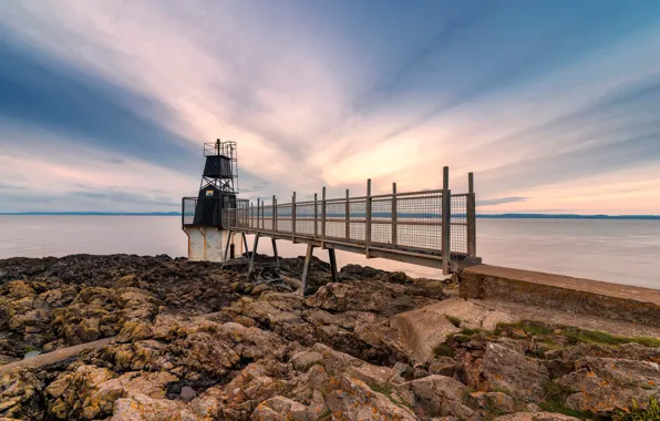 Coast, lighthouse, England, Somerset, Battery Point Lighthouse