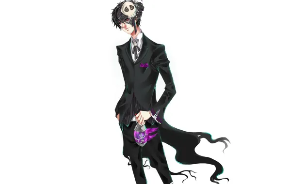 Art, white background, guy, Halloween