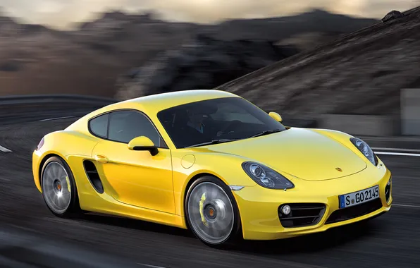 Road, speed, Porsche, Cayman, Porsche