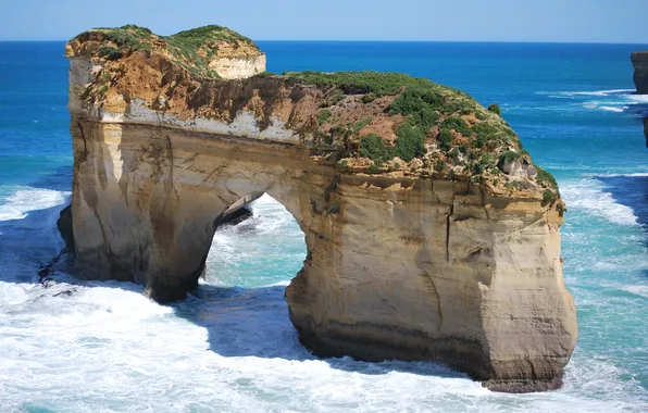 Picture sea, the sky, rock, arch, Australia