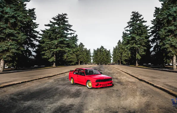 Bmw, red, power, good, russia, moscow, look, e30