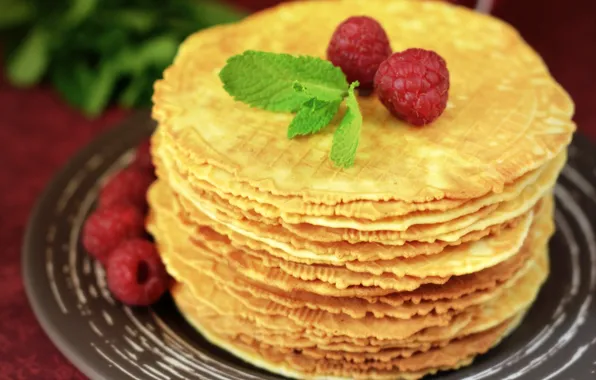 Picture raspberry, background, widescreen, Wallpaper, food, berry, wallpaper, pancakes