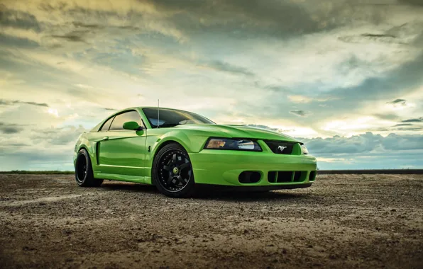 Picture Mustang, Ford, Green, Cobra, SVT