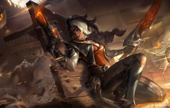 Art, League of Legends, Skin, LoL, Samira, High noon