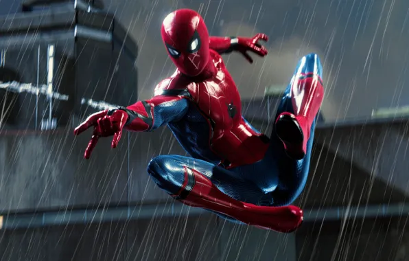 Picture Rain, Spider Man, PS4, Playstation 4 Pro, Marvel's Spider-Man