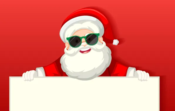 Sheet, smile, graphics, poster, Christmas, New year, Santa Claus, Santa Claus